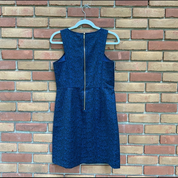 6P Loft Dark Shimmer Blue Cocktail Dress - Picture 6 of 6